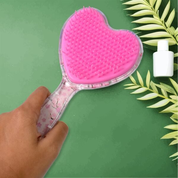 Heart Shape Hair Brush Massage Shower Comb (1 Pc), Hair accessories