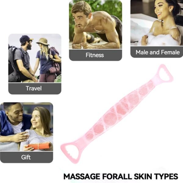 Premium Silicone Back Scrubber Belt – Body Exfoliating Bath Brush