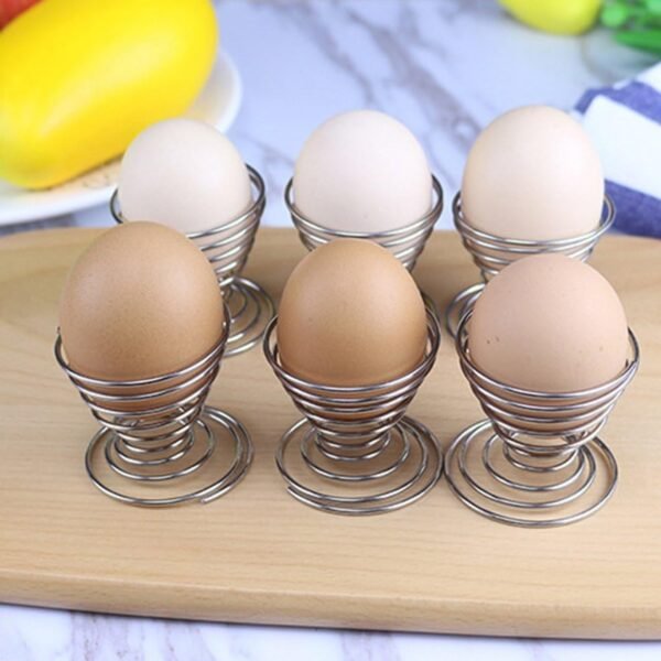 Stainless Steel Spring Egg Cup Holder (1 Pc)