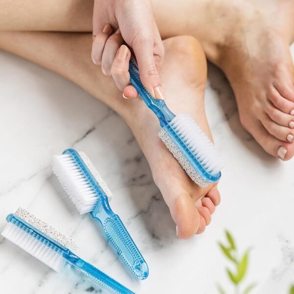 2-in-1 Foot Scrubber Brush with Pumice Stone