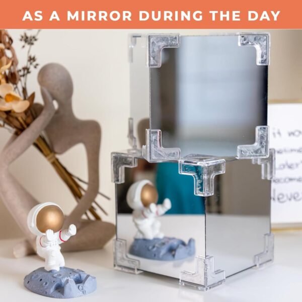 04_LED-Mirror.jpg Decorative Tulip Flower LED Cube Night Lamp Set (1 Set / Mix Color)