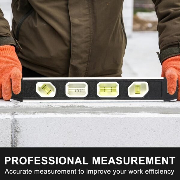 04_Leveler-Tool.jpg Professional Aluminum Spirit Level Measuring Tool (B Grade / 1 Pc)