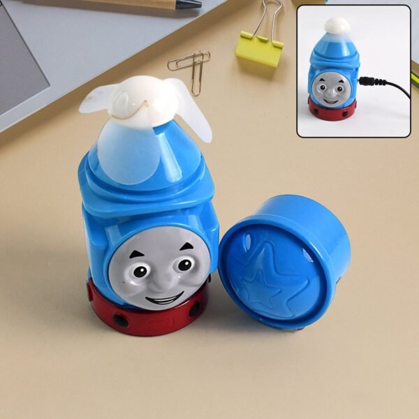 Plug-and-Play Cartoon Mini Fan in Train Character Design
