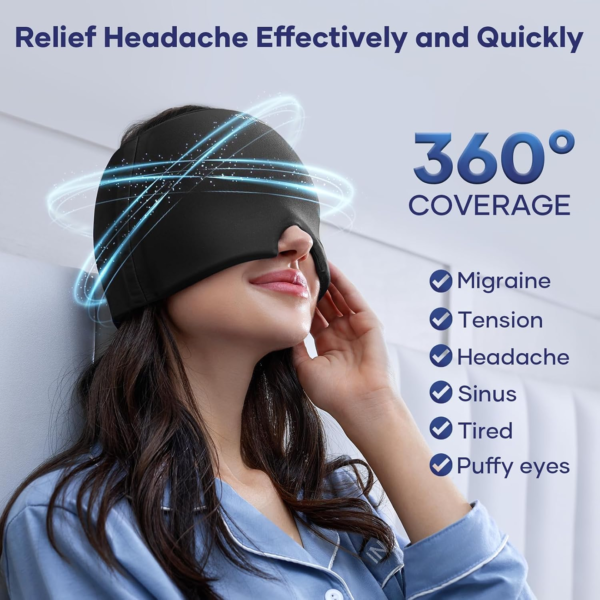 Migraine and Headache Relief Cap: Ice Wrap for Tension & Sinus Relief