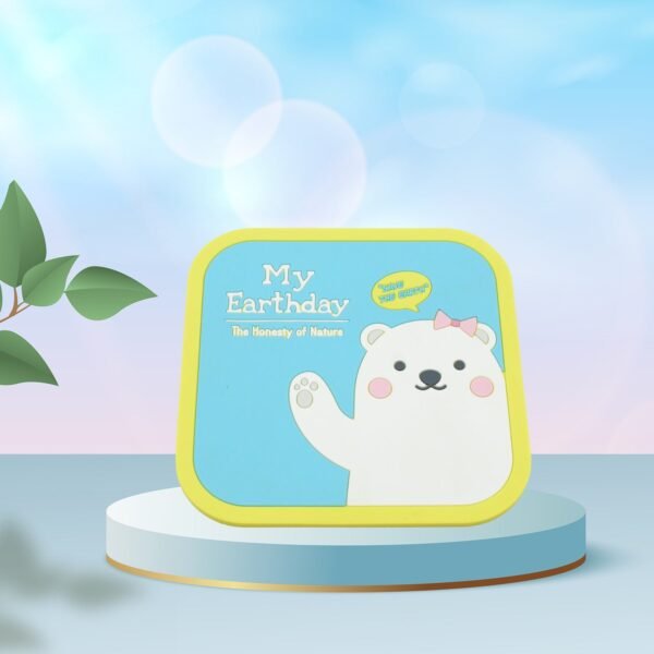 Non Slip Square Cartoon Silicone Coasters for Tea Coffee Cups Mugs  1 Pc