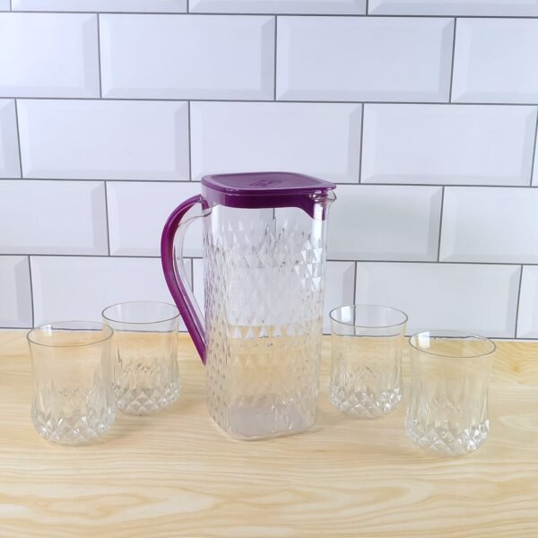 Supermom ROMA Plastic Jug with Glasses Combo Set (5 Pc)