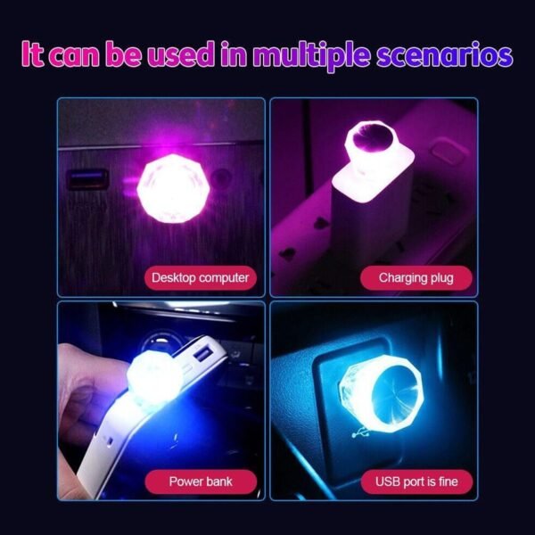 04_ae7a9ecd-292e-4a91-987b-d74950dfcd4a.jpg Mix Color Diamond Shape Mini USB LED Car Interior & Home Decoration Light