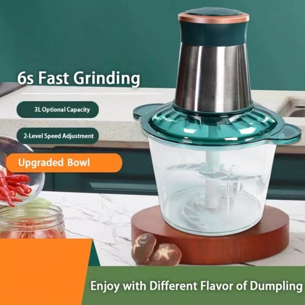 Stainless Steel Electric Meat Grinders with Bowl for Food Chopping Meat & Vegetable