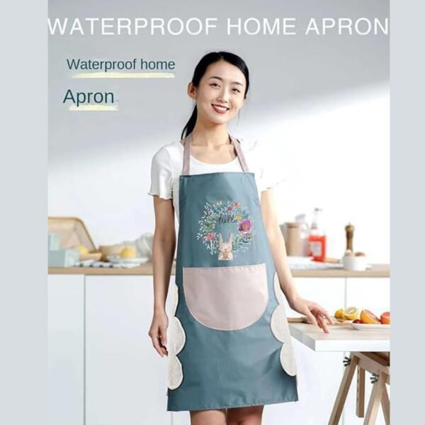 04_apron.jpg Multipurpose Kitchen Cooking Apron with Front Pocket (1 Pc)