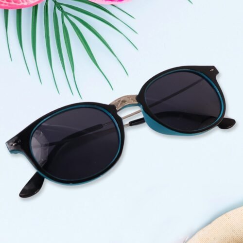 04_b2f7614a-437d-47a4-bf0b-ce47e8c245f7.jpg Sky Blue UV Protected Round Sunglasses, classic Sunglasses for Men & Women