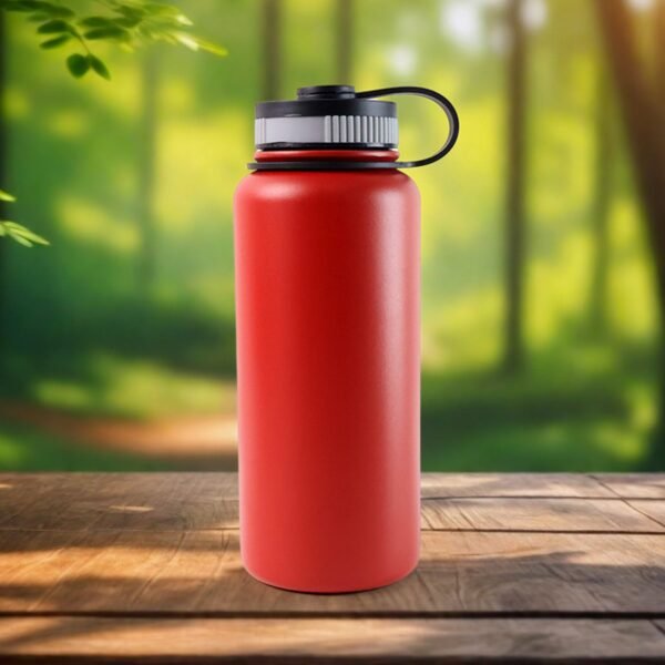 Red Stainless Steel Double Wall Vacuum-Insulated Drink Water Bottle (1000 ML)
