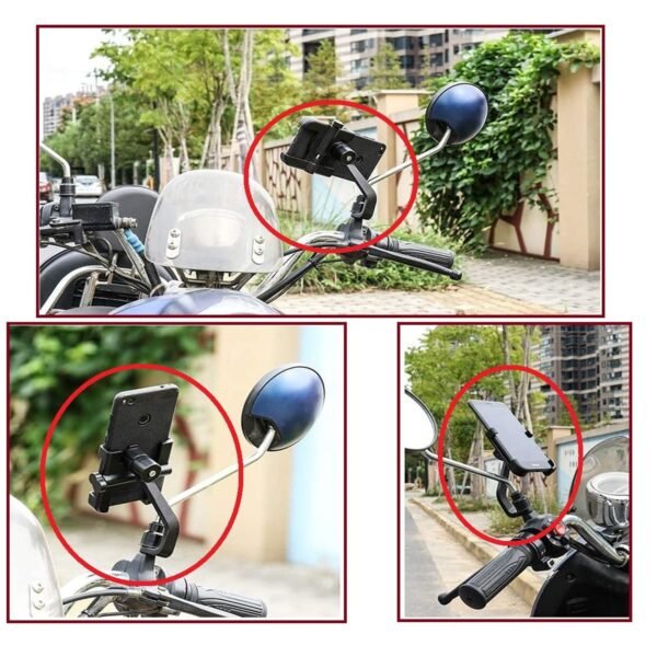 Full Metal Body Bike & Scooty 360 Degree Rotating Mobile Holder Stand (1 Pc)