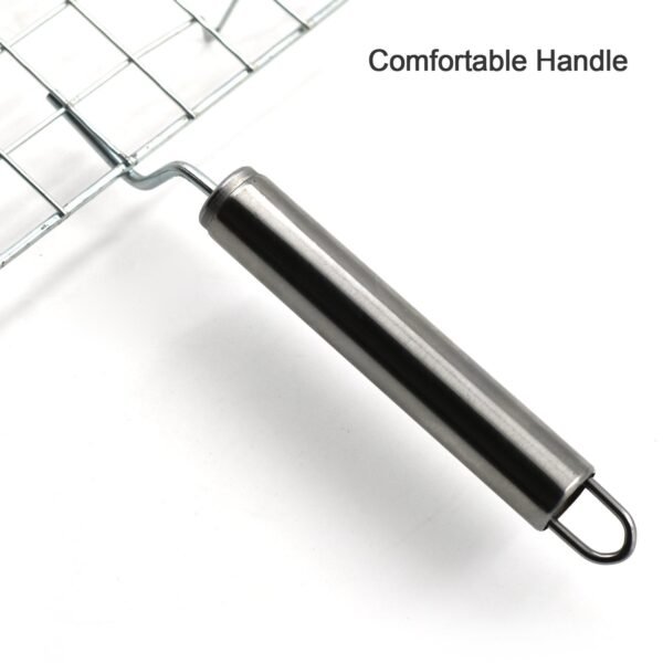 Square Stainless Steel Barbecue Grill with Steel Handle