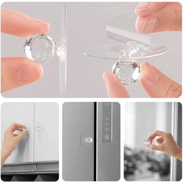 04_be48fa76-cbe5-4f88-a4f6-1e1e726cf11a.jpg Clear Diamond Crystal Cabinet Knob & Pull Handle (1 Pc)