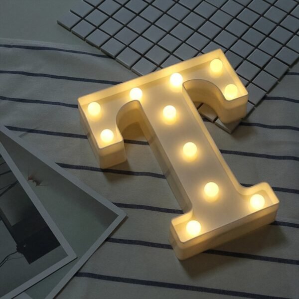 Decorative LED Marquee Alphabet Letter Light “T” (1 Pc)