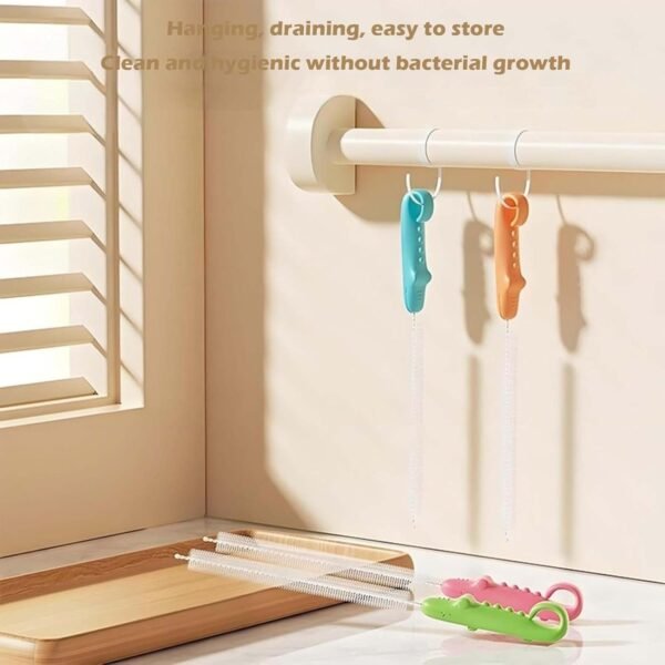 04_brush.jpg Bottle Spout Cleaning Brush with Ergonomic Handle (1 Pc / 22 Cm Long)