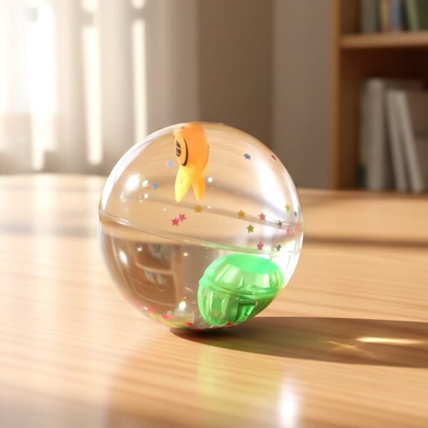 Light-Up Transparent Bouncy Ball – Impact-Activated LED Flashing Sensory Toy (1 Pc)