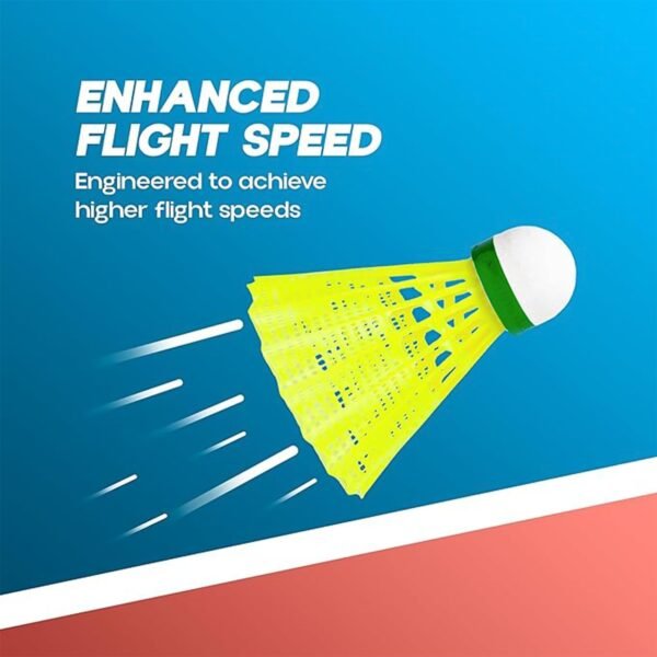 Konex Durable Plastic Shuttlecock (6 Pcs Set)
