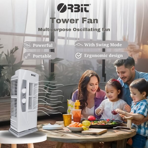 Orbit Micro Oscillating Tower Fan (1 Pc)