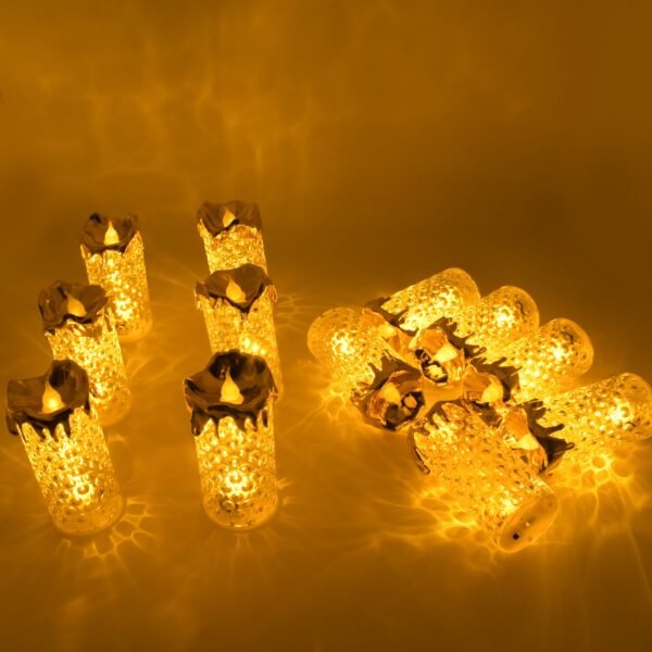 Gold LED Flameless Candles for Decor & Gifting, Diwali (12 Pc MOQ)