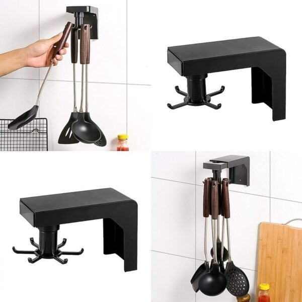 04_cd8a5320-e4dd-4457-9acc-1bf9580c73ad.jpg Self Adhesive 360 Degree Rotating Cooking Utensils Holder (1 Pc)