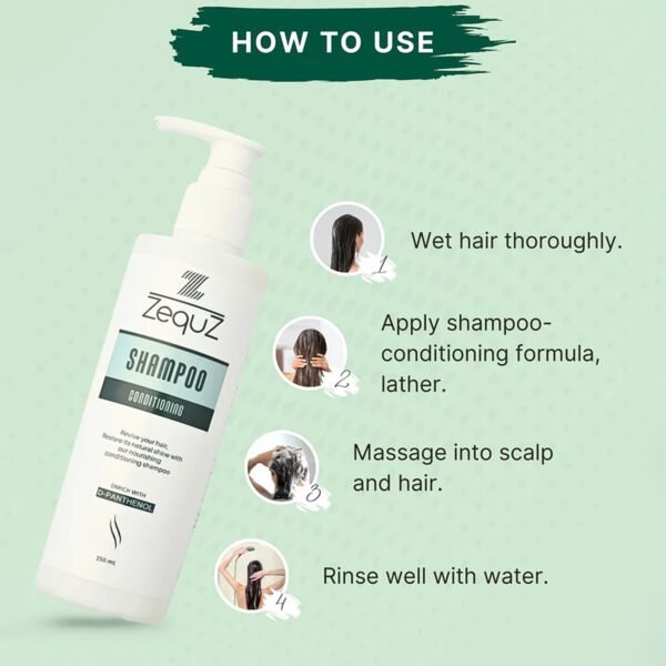 04_cdb4f153-1935-4f84-8749-abbe8faa2b13.jpg Zequz Conditioning Shampoo with D-Panthenol (1 Pc / 250 ML)