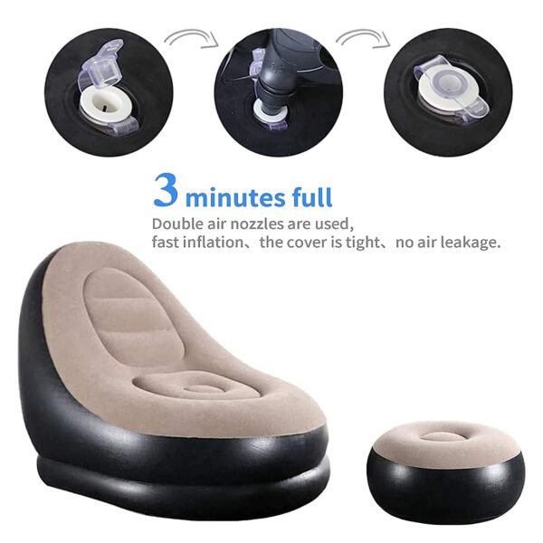 Portable Air Sofa couch & Pump for Indoor/Outdoor