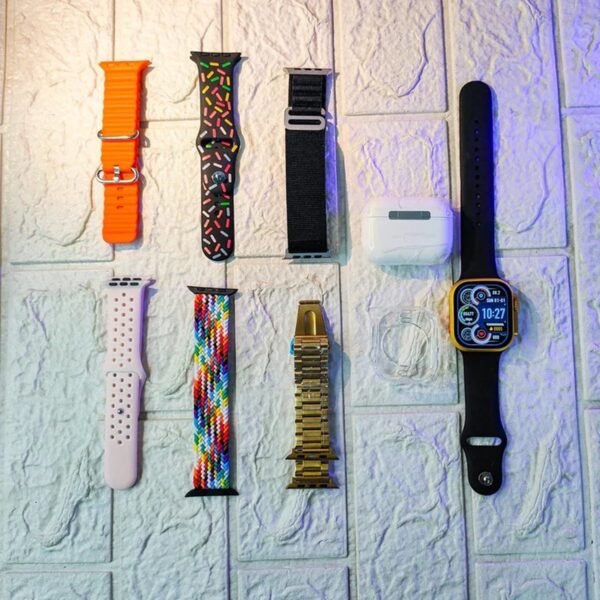 10 in 1 Set Ultra 2 Smart Bluetooth  Smart watch + Earphones with  Seven Straps