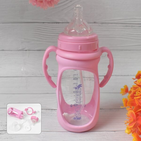 04_cfd0425f-a89d-4e66-a535-fb23bfea2ab2.jpg Baby Feeding Bottle with Handles & Straw (Mix Design, Size & Color / 1 Pc)