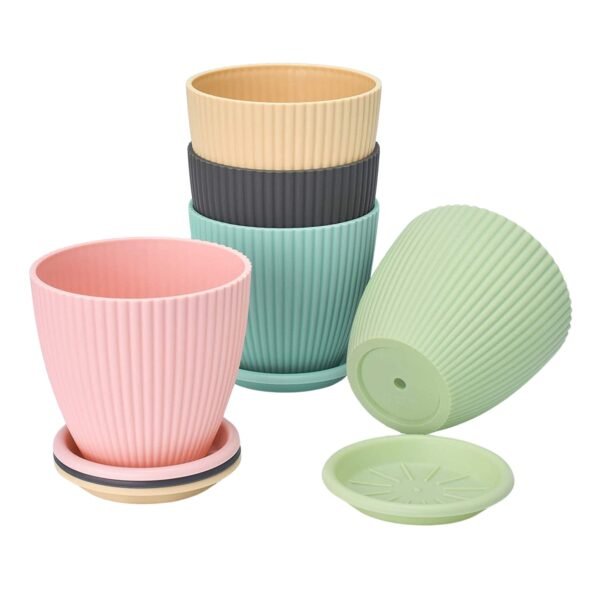 04_d0e5f02c-371e-4e1f-bcfe-ece6bd42dcfb.jpg Plastic Flower Pot with Bottom Tray (5 Pcs Set)