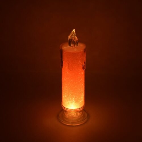 04_d2ee6c20-140a-4345-8018-5255b403057d.jpg Red LED Flameless Candles Battery Operated Pillar Candles Flickering Realistic Decorative Lamp Votive Transparent Flameless Ornament Tea Party Decorations for Hotel, Scene,Home Decor, Restaurant, Diwali Decoration Candle Crystal Lamp, Diwali (1 Pc)