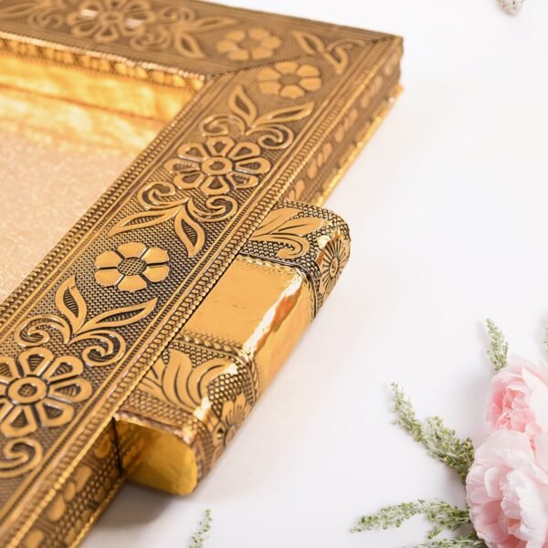 Premium Antique-Style Rajwadi Decorative Serving Tray – 40x26 cm