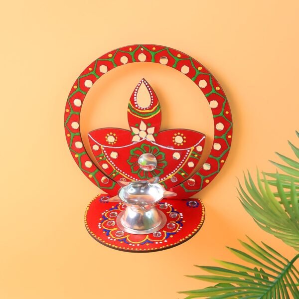 04_d959404f-13ec-4515-a93e-66400ce151ca.jpg Handcrafted Wooden Decorative Diya Stand (1 Pc)