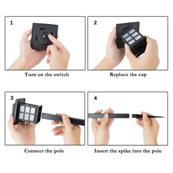 04_dda6768f-8195-4cd2-b429-2ec3a3e05f2e.jpg Big Solar Outdoor Lights, 6 Pack Waterproof Solar Pathway Lights, 10 Hrs Long-Lasting LED Landscape Lighting Solar Garden Lights, Solar Lights for Walkway Path Driveway Patio Yard & Lawn (6 Pc Set)