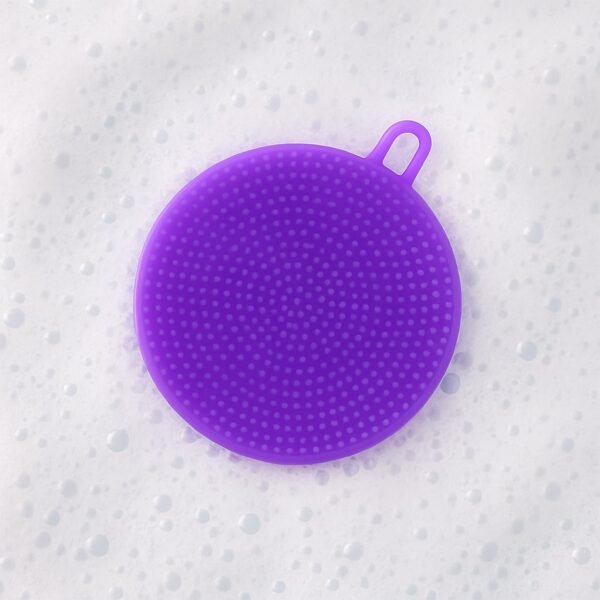 Purple Silicone Dish Scrubber Sponge Mildew Free, Non Stick, Heat Resistant