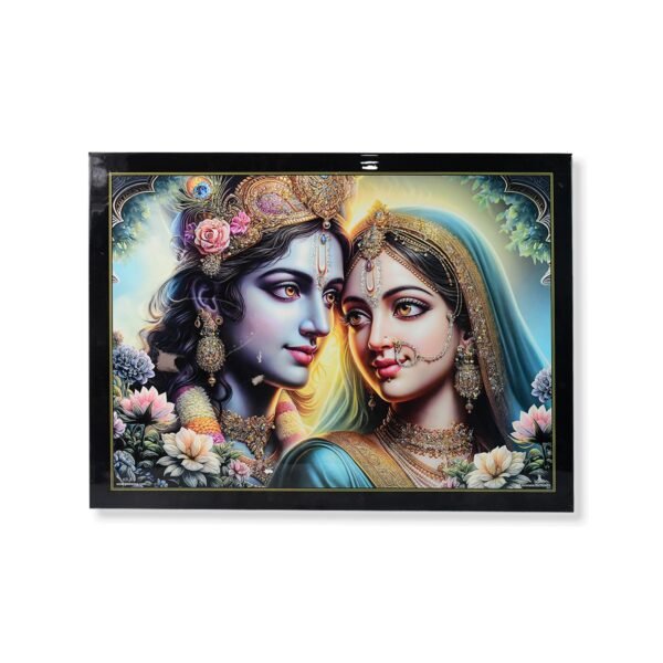 04_def918c4-c186-4838-8259-29c15be090f1.jpg Lord Krishna Radha Wall Painting Wooden Frame 60x45 Cm Approx (1 Pc / Mix Design)