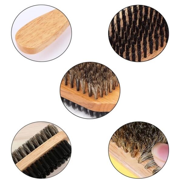 2 in 1 Dual Side Hair Bristle Beard Brush for Men Beard Comb (1 Pc)