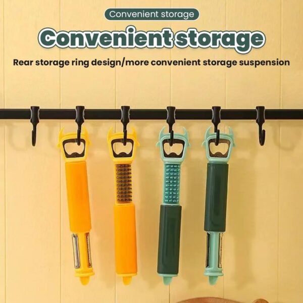 04_e0d928cf-fd26-4ad6-b06f-511c9d4f873e.jpg Multifunctional, Vegetable Fruit Peelers Slicer Can Opener 7 In 1 Kitchen Peeler For Veggie Fruit Potato Carrot Durable Kitchen Peeling Tool Non-slip Handle Durable For Potato, Fruit, Vegetables, Carrots, Cucumbers