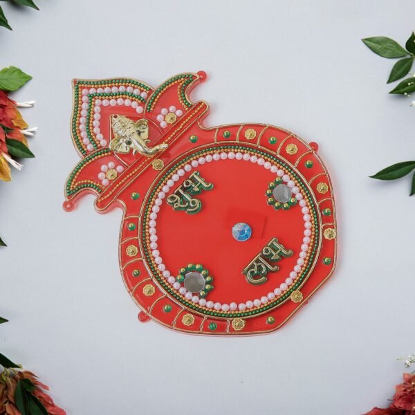 04_e13c1be7-0db2-4069-b9bd-ceeacea2c2c4.jpg Decorative Kalash Wall Hanging with Shubh Labh (1 Pc)