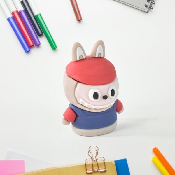 Cartoon Pencil Sharpener with Built-In Eraser – Fun Practical Stationery