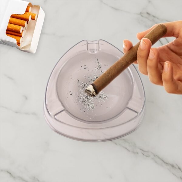 04_e4438f12-e878-4b04-96b7-24481e226e54.jpg Oblivion Transparent White Ashtray with Cigarette Holder Grooves (1 Pc)