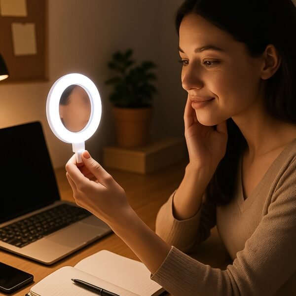 04_e4b202f5-481f-41f2-865c-c8f5bae53376.jpg Rechargeable LED Selfie Ring Light for Mobile and Makeup Use (1 Pc)