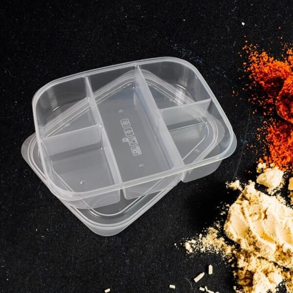 04_e8f5092d-93e1-421f-80a0-bba0d1793d83.jpg Plastic 5- Compartment Excellent container Reusable Lunch Box (1 Pc)