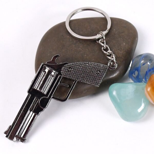 Gun Keychain Metal Weapon Key Rings Pendant for Men,(1 Pc / Mix Design)