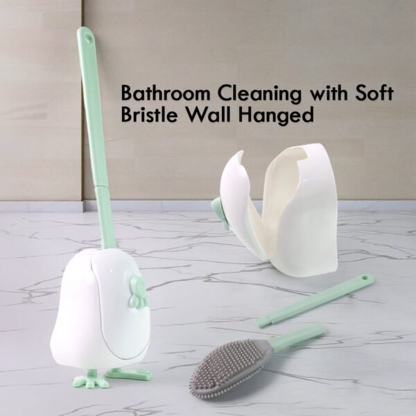 Flexible Silicone Toilet Cleaning Brush Set