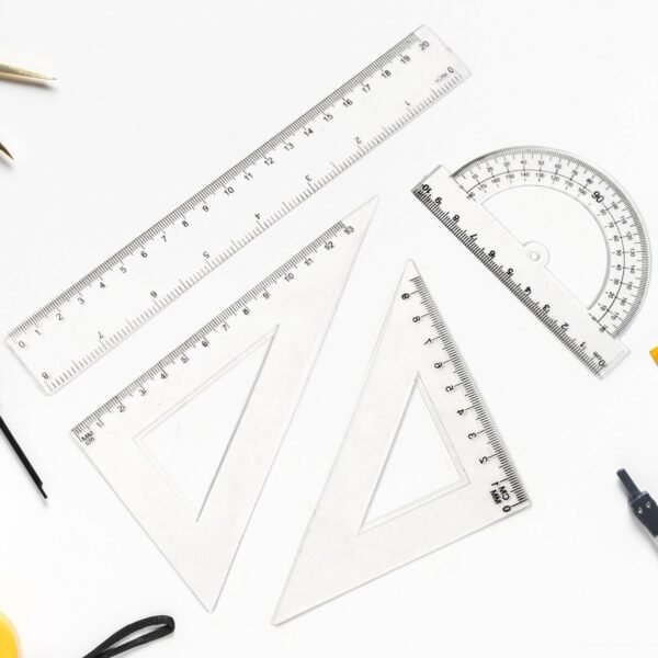04_f1596f7a-4767-4141-889d-d8c76a2c7690.jpg Plastic Geometry Set, Triangle Ruler Protractor Straight Ruler (4 Pcs Set)
