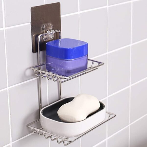 04_f23e4229-1c4b-433a-bf7d-7ff833f135ca.jpg Kitchen Bathroom Soaps Storage Rack with 2 Hook for Home