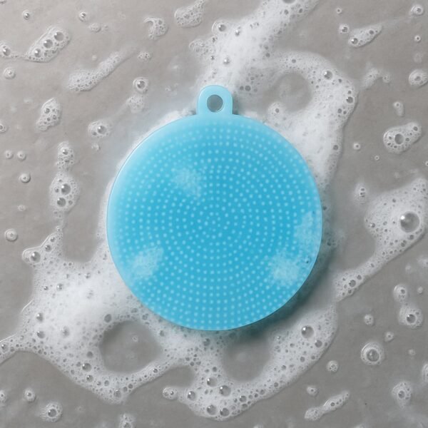 04_f2b71670-0242-4016-b6ce-d68ee236aa5d.jpg Sky Blue Silicone Dish Scrubber Sponge Mildew Free, Non Stick, Heat Resistant