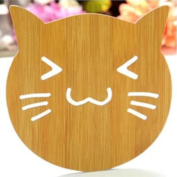 04_faeb7d95-0536-462f-9acb-28c206cbbc0f.jpg Square Bamboo Wood Table Place mat Hot Pot Cup Mat Tea Coaster(14×14 Cm / 1 Pc)