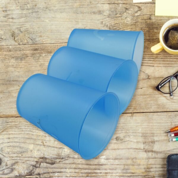 Reusable Plastic Drinking Tumblers - 4-Piece Transparent Water Cup Set